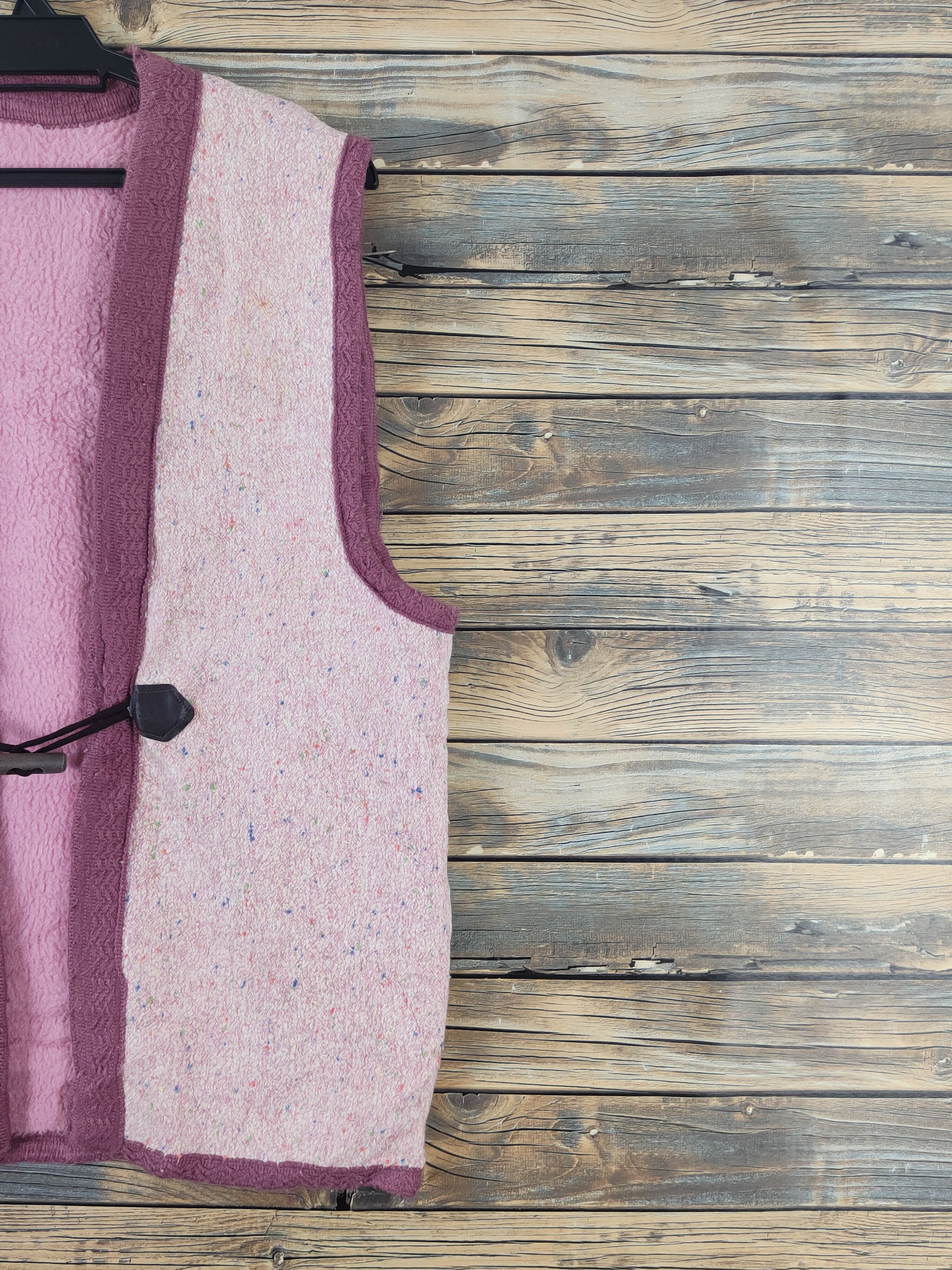 Homespun Knitwear × Japanese Brand × Vintage Japanese Brand Pink Knitwear Toggle Furr Vests Size M / US 6-8 / IT 42-44 - 5 Thumbnail
