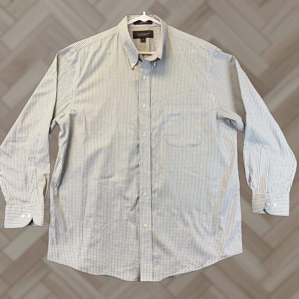 Croft & Barrow Croft & Barrow Dress Shirt Mens 17 32/33 Gray Checkered Easy Care Classic /72-18 Blue Multicolor 32/33 Sleeve Men Size 46R - 1 Thumbnail