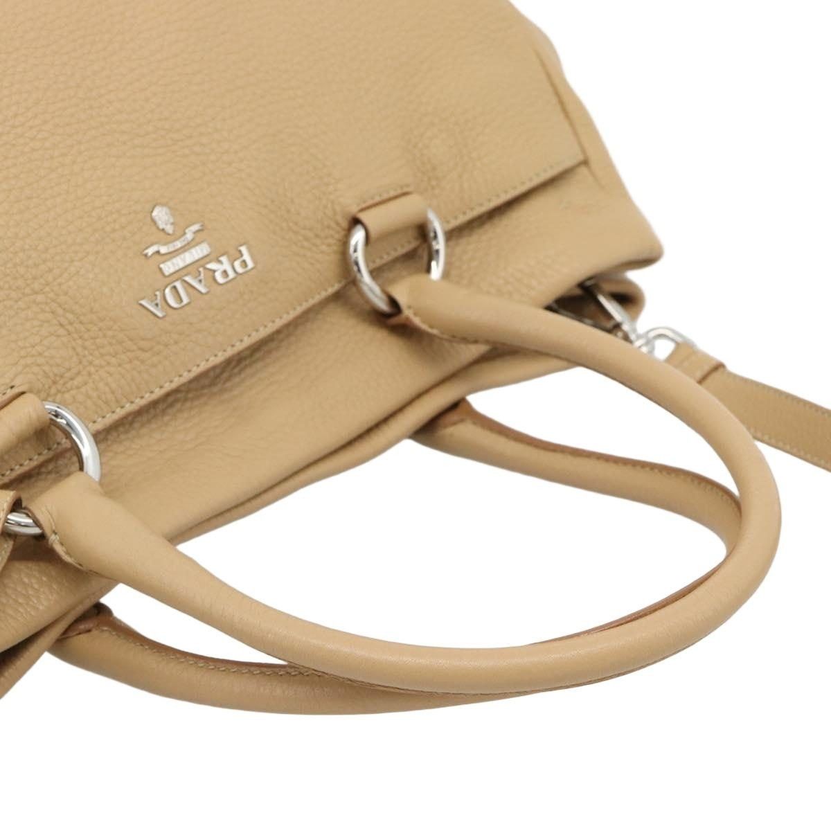 Prada Prada Vitello Handbag Beige Size ONE SIZE - 8 Thumbnail