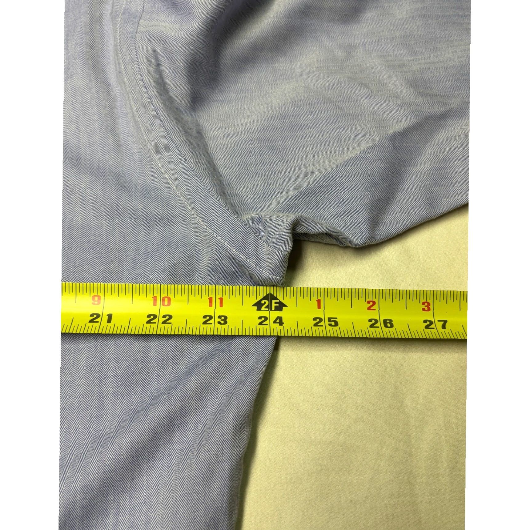 Ralph Lauren Ralph Lauren Yarmouth Shirt Mens 15.5 32/33 Blue Herringbone Cotton Button-Down Dress Shirt Clothing Women Men? Size US L / EU 52-54 / 3 - 7 Thumbnail