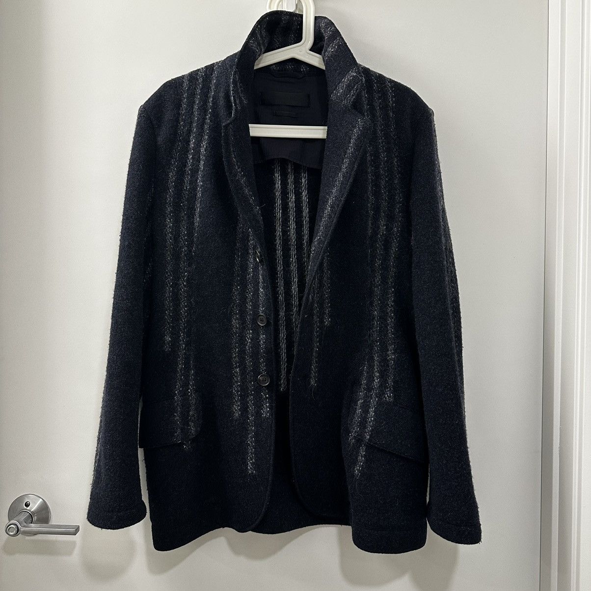 Alexander McQueen Alexander McQueen FW11 Runway Wool-Mohair Blazer Navy S Size US S / EU 44-46 / 1 - 2 Thumbnail