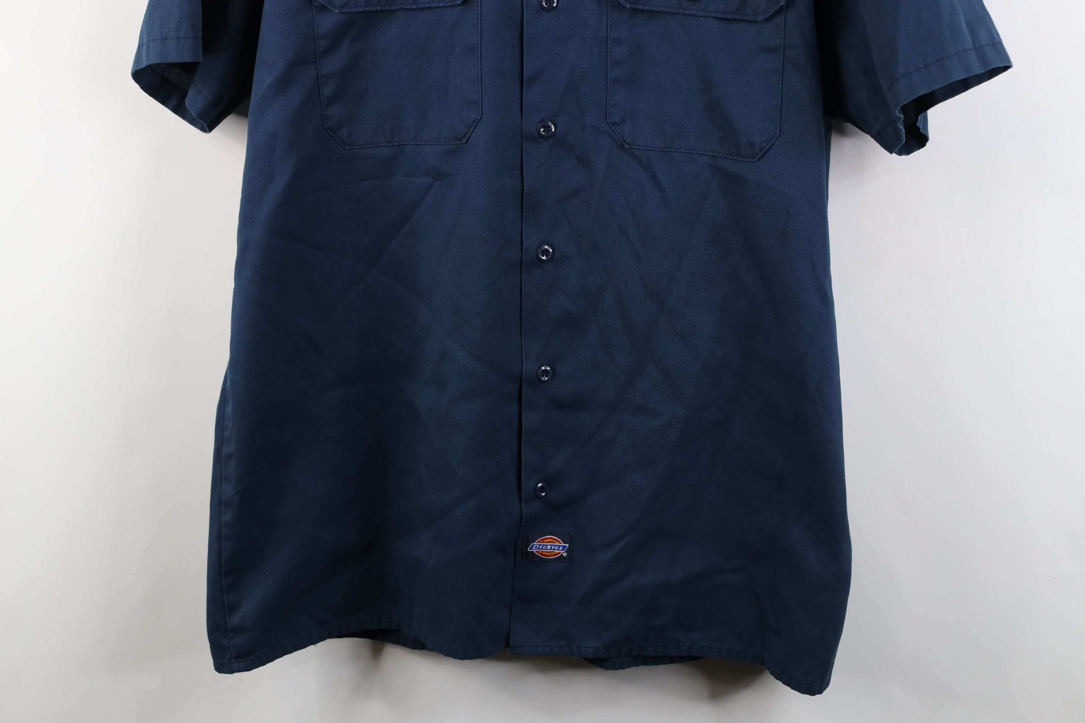 Dickies Vintage 90s Dickies Workwear Short Sleeve Button Shirt USA Size US L / EU 52-54 / 3 - 3 Thumbnail