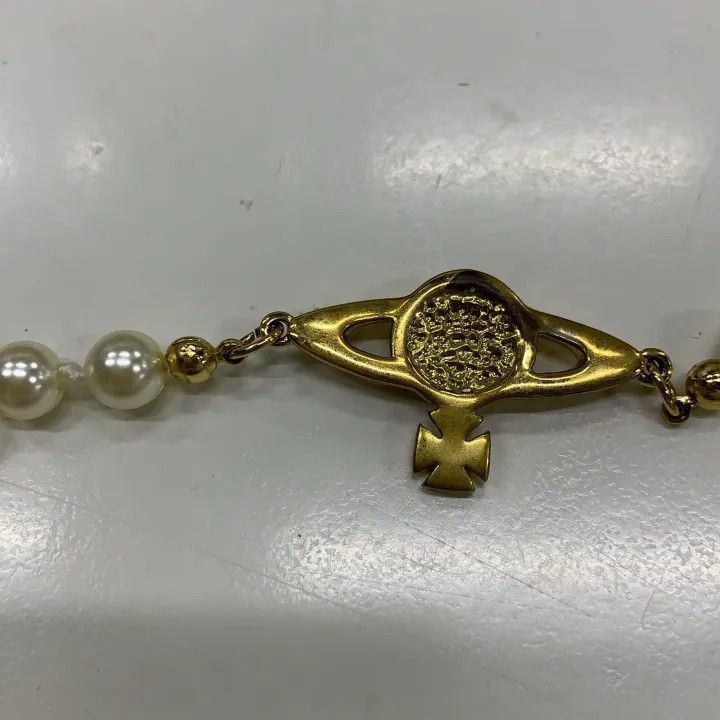 Vivienne Westwood Vivienne Westwood Pearl Brass Bracelet for Women Size ONE SIZE - 2 Thumbnail
