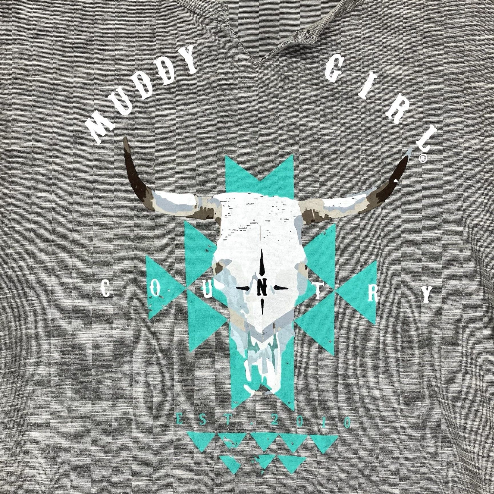 Vintage VINTAGE Moon Shine Camo Women's Muddy Girl Stretch T Shirt Gray L Casual Short Sleeve V-Neck Size L / US 10 / IT 46 - 3 Thumbnail