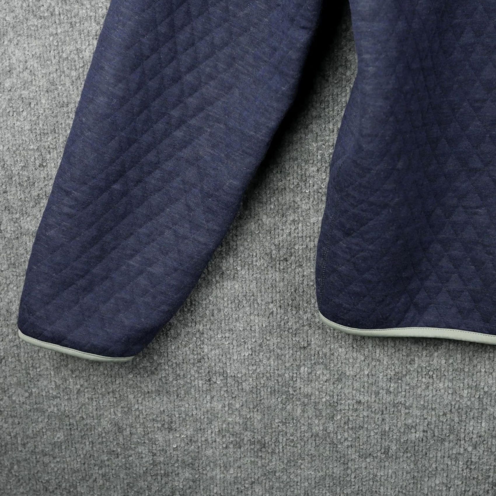 Marine Layer Marine Layer Reversible Corbet Sweater Mens Large Navy Gray Quilted PullOver Mock Neck Knit Plaid Diamond Pattern Size US L / EU 52-54 / 3 - 5 Thumbnail