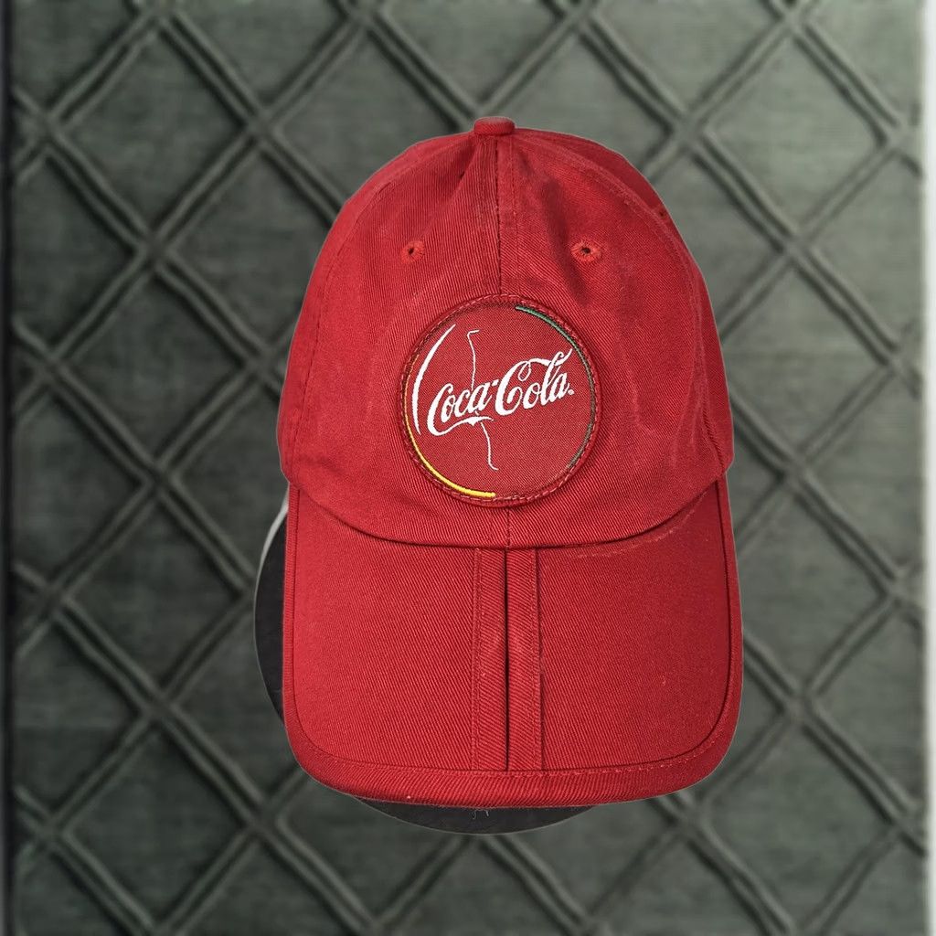Vintage Coca-Cola Hat Cap Red Embroidered Patch Advertising Coke Mens Cap America One Size Adjustable Men Baseball Cap Hat Size ONE SIZE - 1 Thumbnail