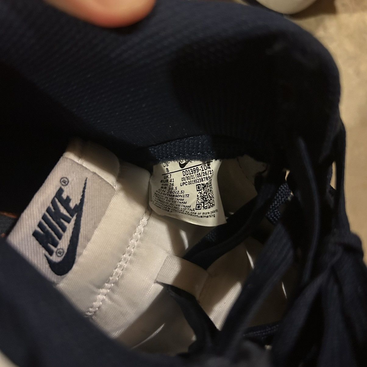 Japanese Brand × Nike Nike Dunk High Championship Navy 2021 US 8 Size US 8 / EU 41 - 9 Thumbnail