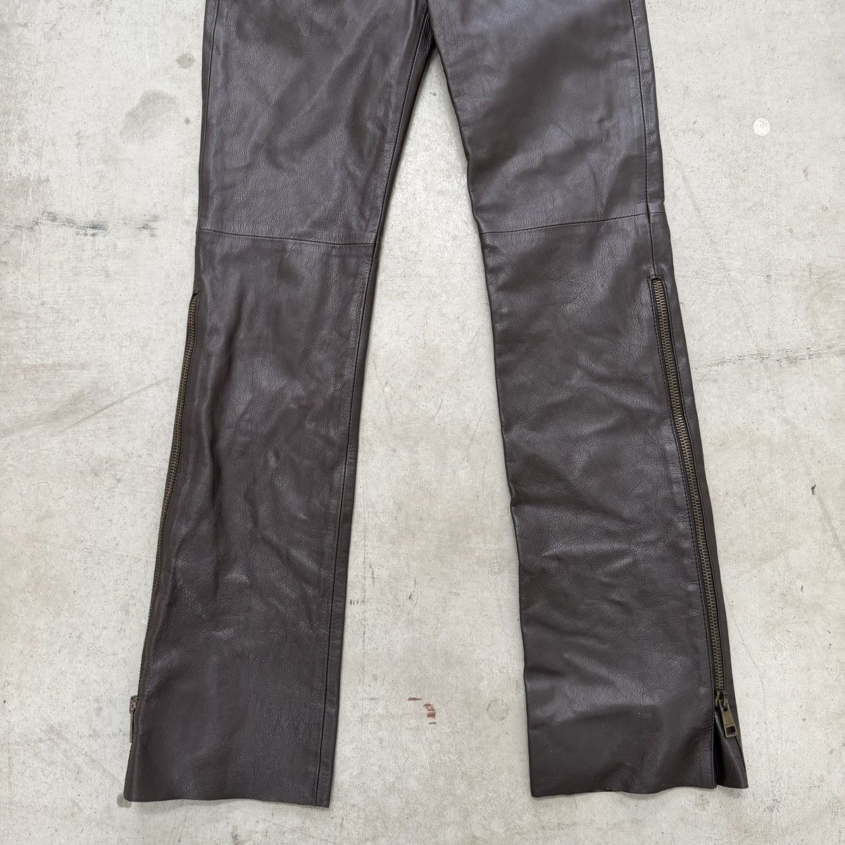Gucci Gucci by Tom Ford FW2003 Interlocking Leather Pants Size 26" / US 2 / IT 38 - 2 Thumbnail