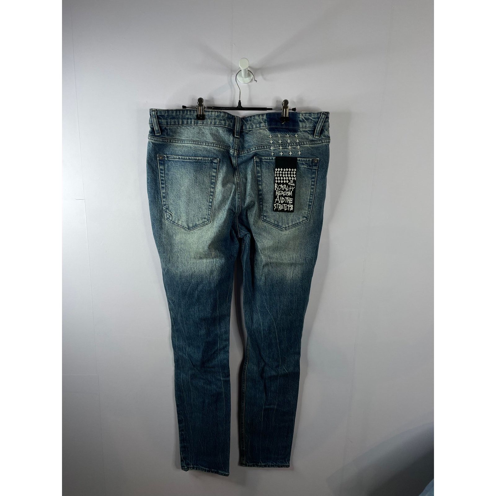Ksubi Ksubi Distressed Dark Wash Jeans Size US 38 / EU 54 - 2 Thumbnail