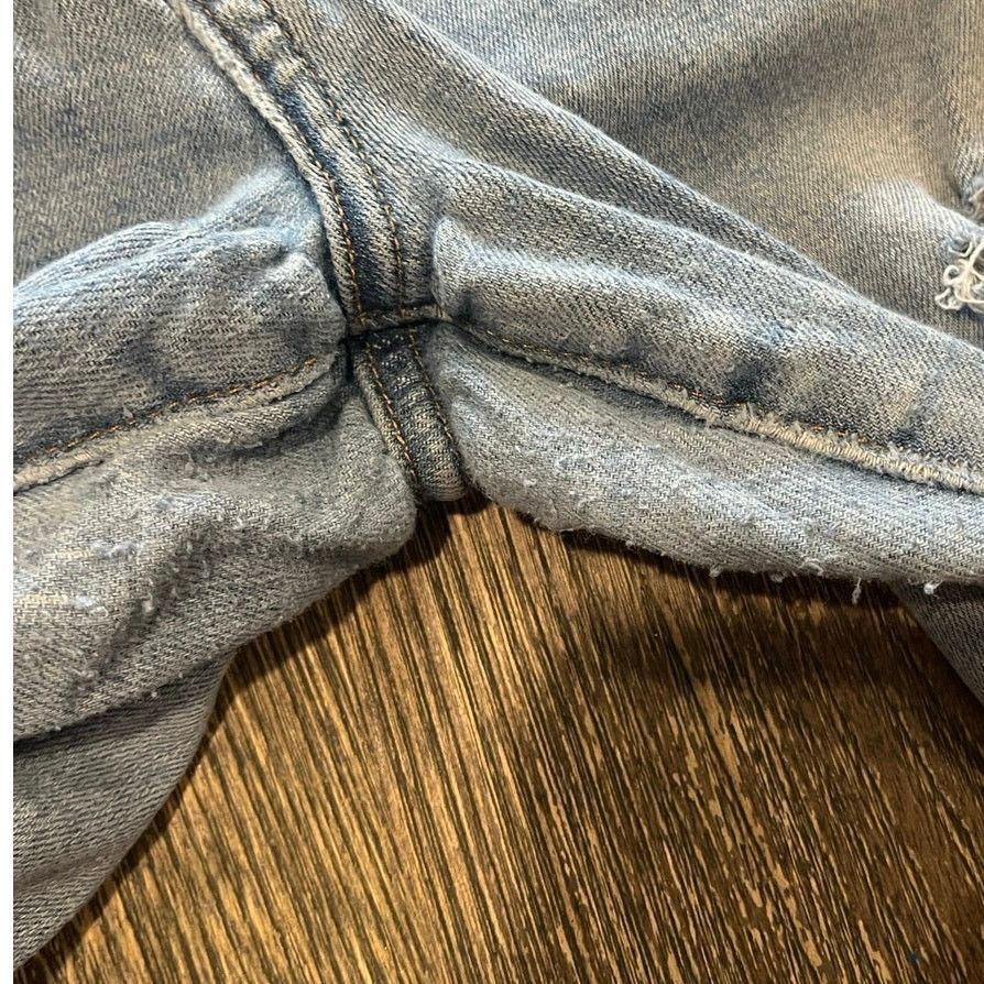 Pistola Pistola High Rise Slim Straight Jeans Distressed Blue 33 Size 33" - 4 Thumbnail
