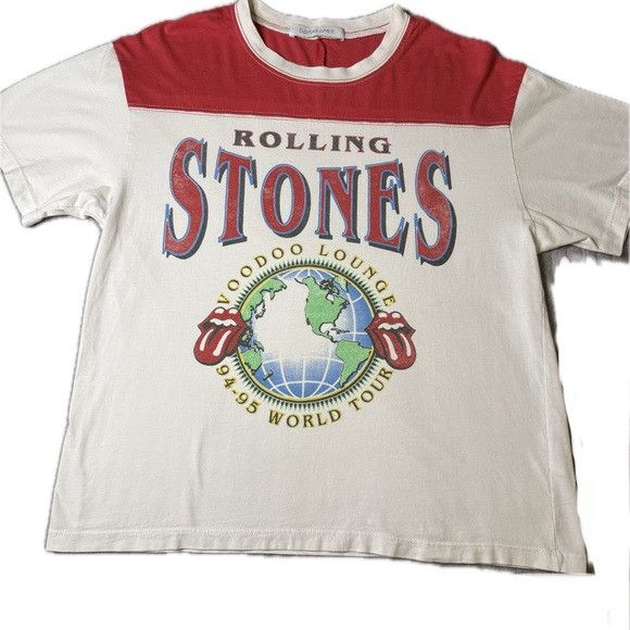 Daydreamer Daydreamer Rolling Stones Voodoo Lounge Tee - Red and Cream Size S / US 4 / IT 40 - 1 Thumbnail