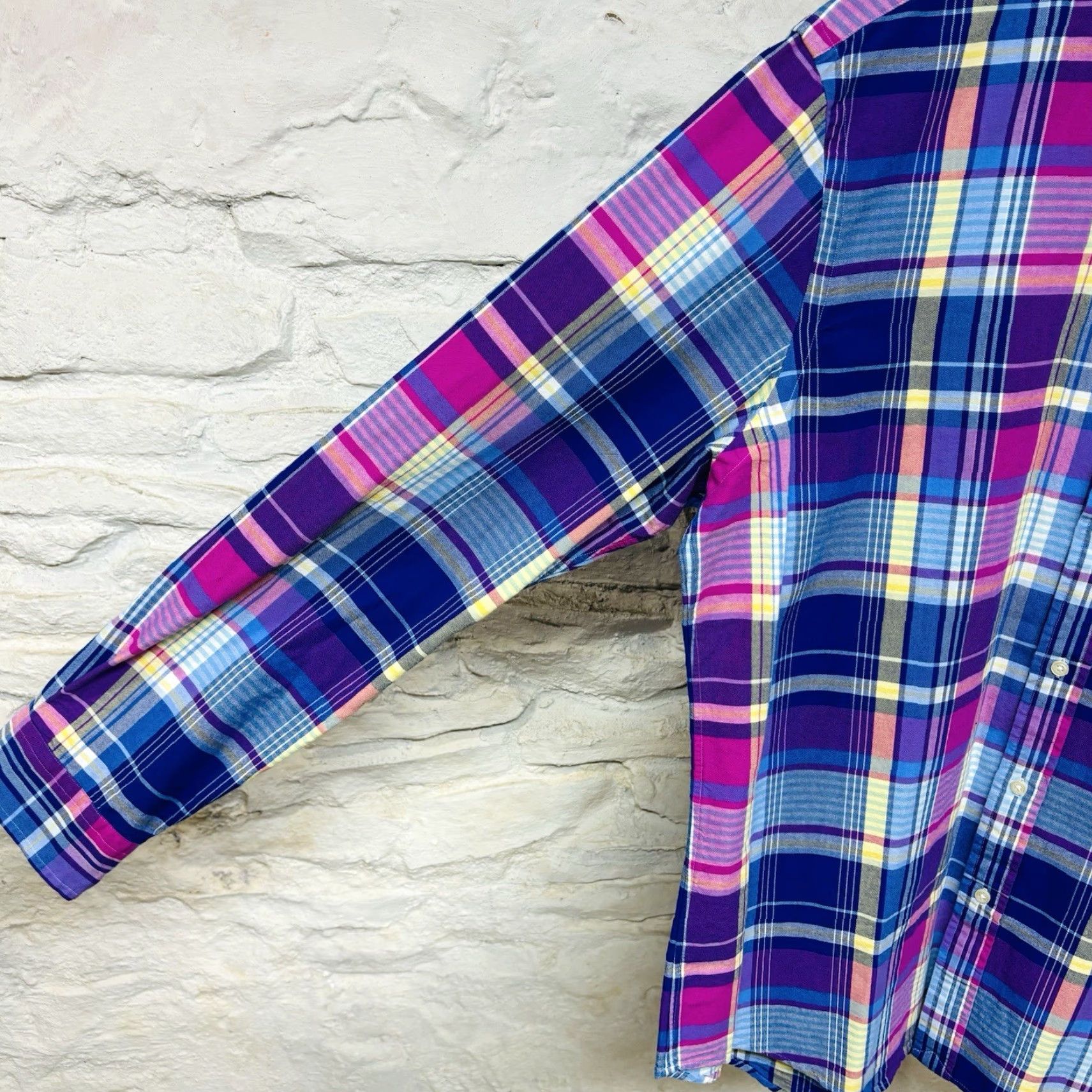 Polo Ralph Lauren Shirt Men's XL Pink Multi Plaid Oxford Cloth Classic Fit NWT Button-Up
