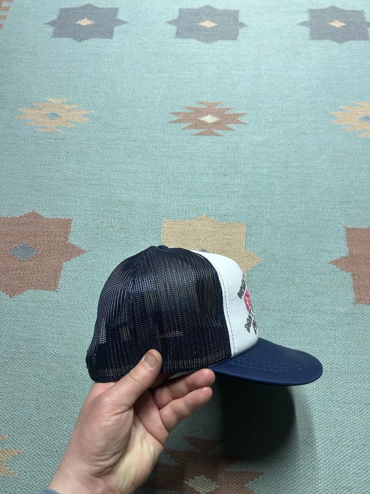 Vintage Vtg trucker hat don’t talk with your mouth full farmer farm Size ONE SIZE - 8 Thumbnail