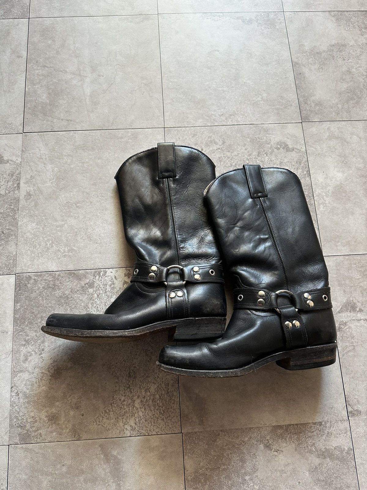 Sendra Vintage Sendra Black Leather Harness Biker Boots Sz 4,5 US Size US 4.5 / IT 34.5 - 7 Thumbnail