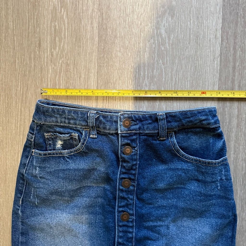 Hollister Hollister Blue Mini Pencil Skirt Casual Size 26" / US 2 / IT 38 - 3 Thumbnail