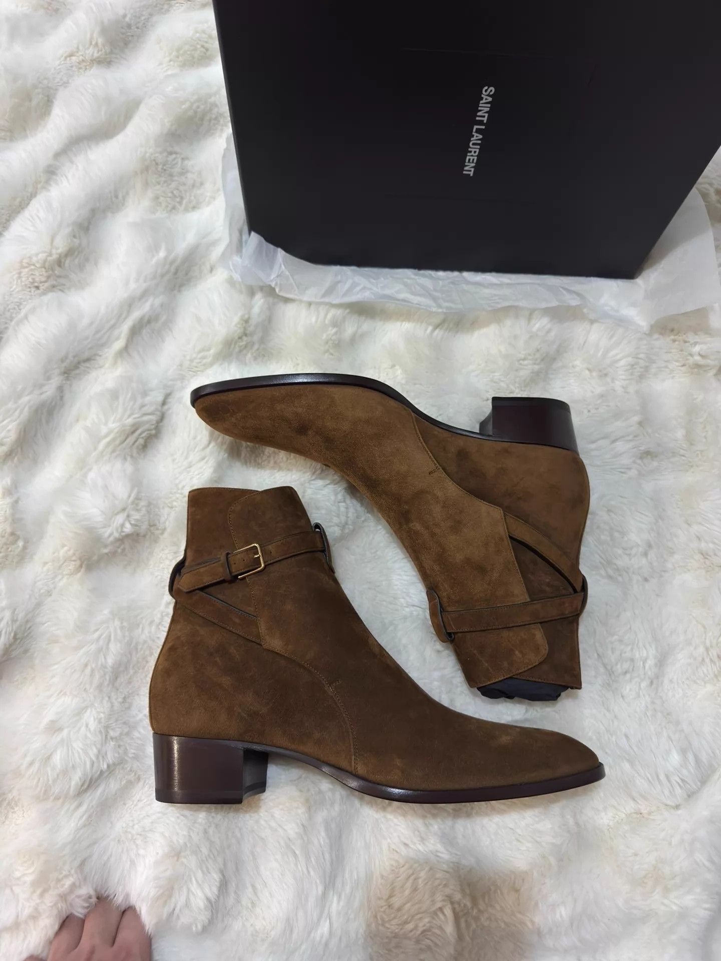 Saint Laurent Paris Saint Laurent Wyatt Suede Boots Men's 45 Rare Color Size US 12 / EU 45 - 5 Thumbnail
