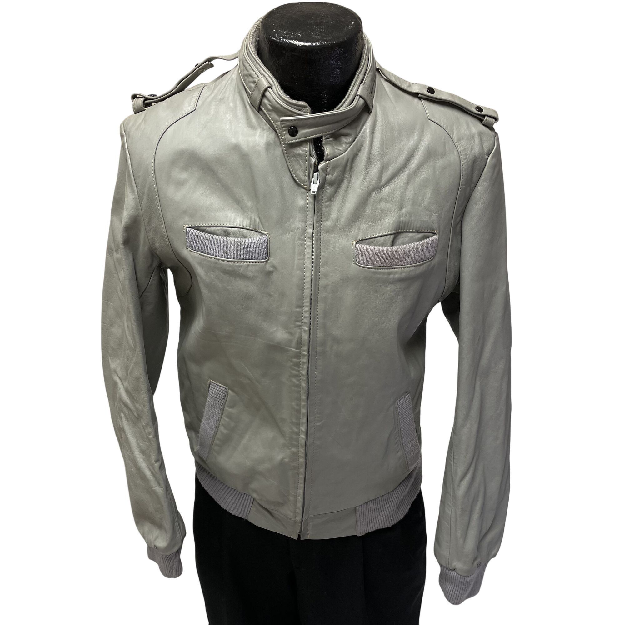 Other Vtg Leather CAFE RACER Motorcycle Biker Bomber Jacket Size US S / EU 44-46 / 1 - 1 Thumbnail