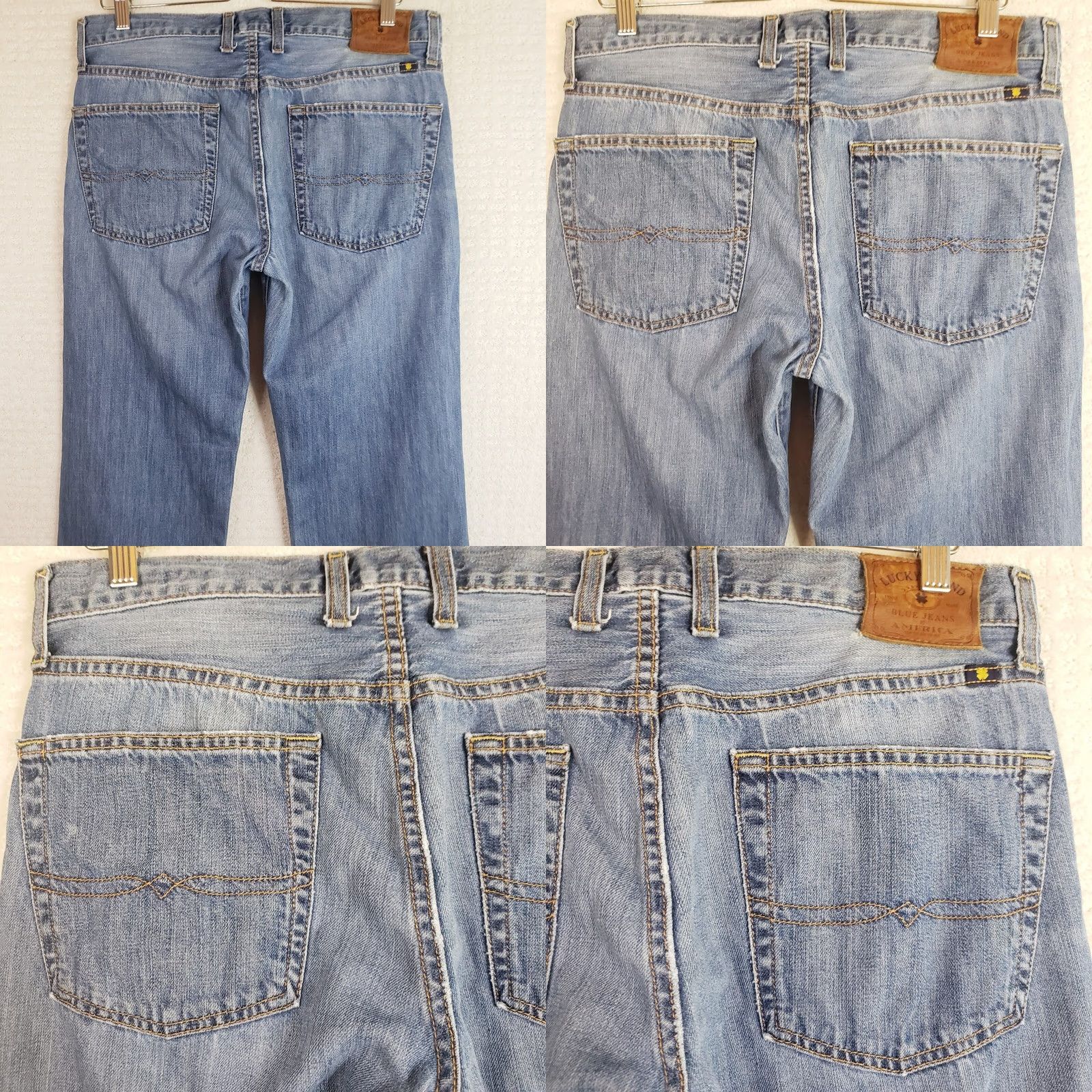 Lucky Brand Lucky Brand Jeans Men 32x32 Blue Denim 221 Straight 5-Pocket Regular Rise Cotton Polyester Jeans Mens Regular Wide Color Blue 32x32 Size US 32 / EU 48 - 8 Thumbnail