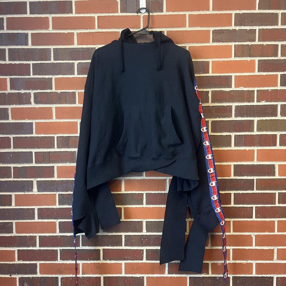 VETEMENTS CHAMPION DECONSTRUCTED HOODIE