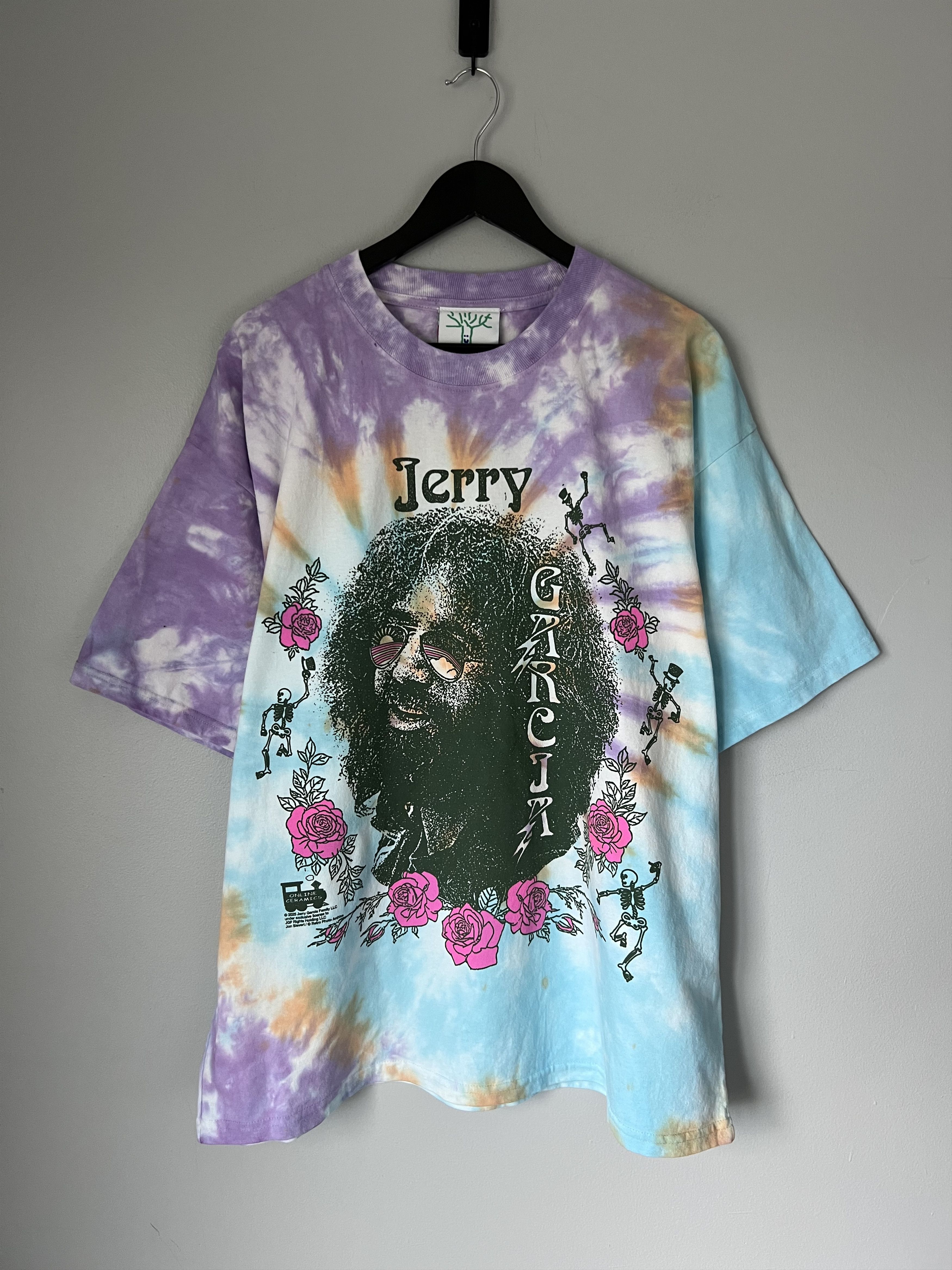 Grateful Dead × Online Ceramics Online Ceramics Jerry Garcia Rosebud Tie Dye Tee Size US L / EU 52-54 / 3 - 1 Thumbnail