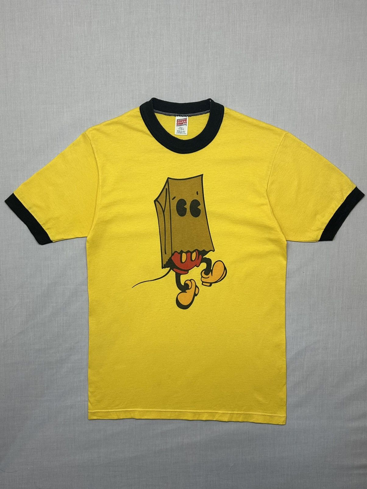 Mickey Mouse Vintage Ringger 90s‼️ Mickey Mouse Paper bag Parody Size US M / EU 48-50 / 2 - 1 Thumbnail