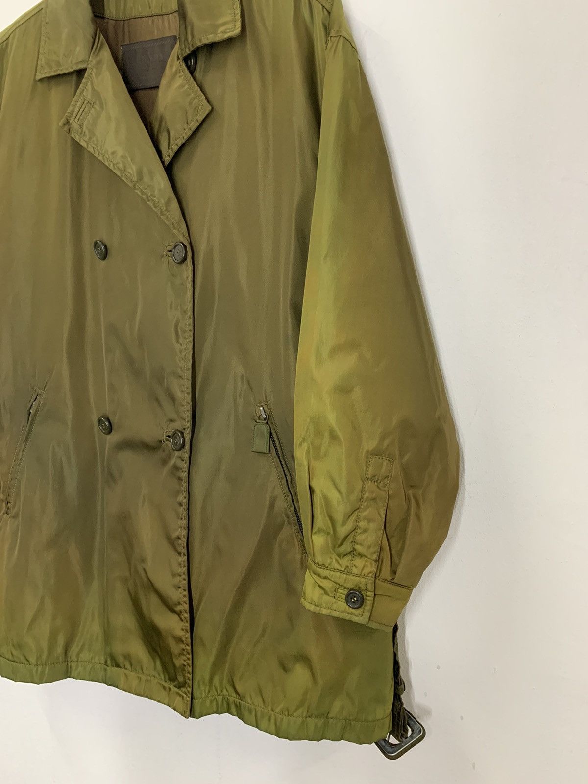 Prada Vintage Nylon Insulated Belted Trench Coat Jacket Size US L / EU 52-54 / 3 - 4 Thumbnail