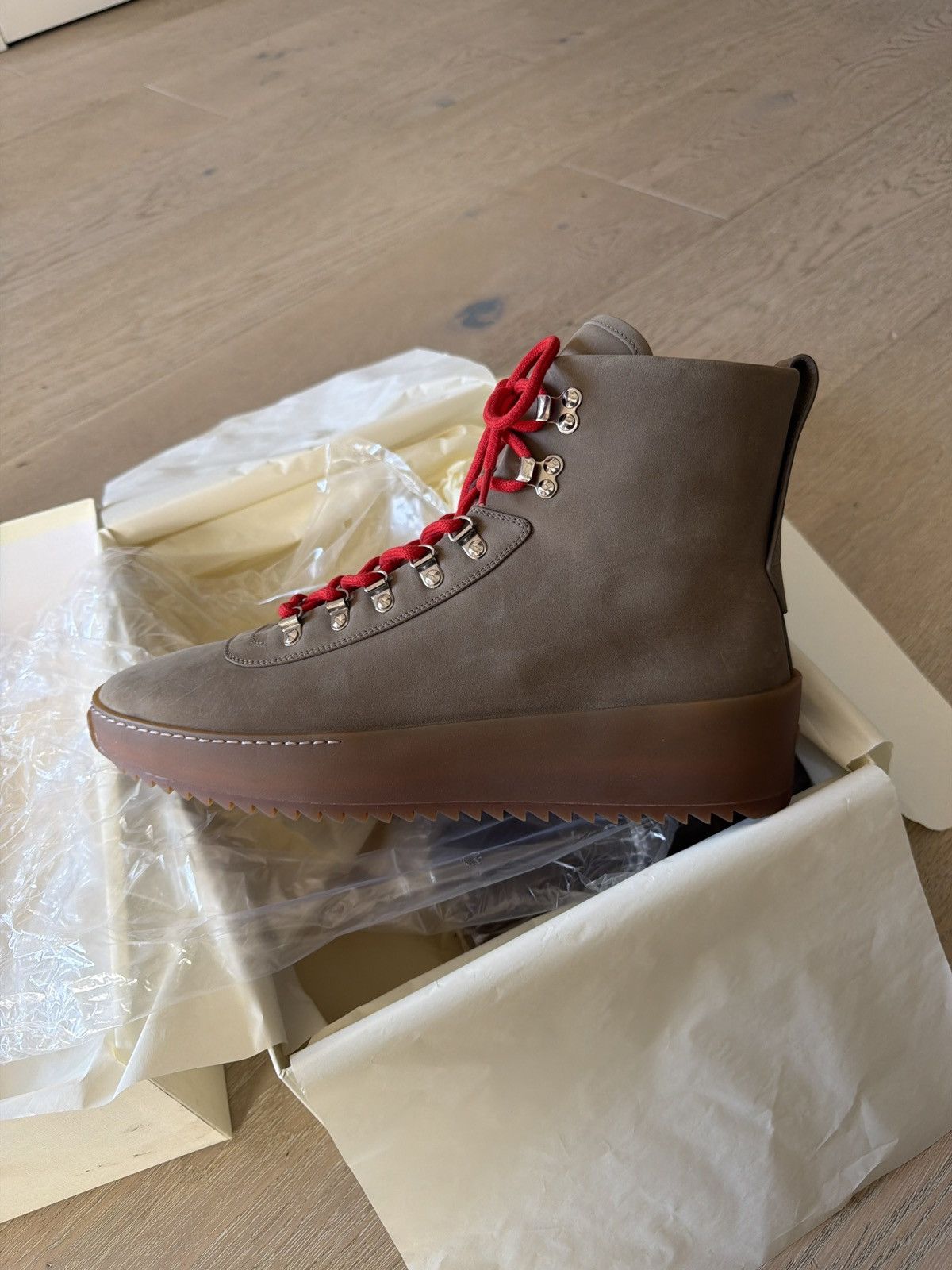 Fear of God $1195 Fear of god HIKING SNEAKER STONE NABUK 46 NIB Size US 13 / EU 46 - 1 Thumbnail