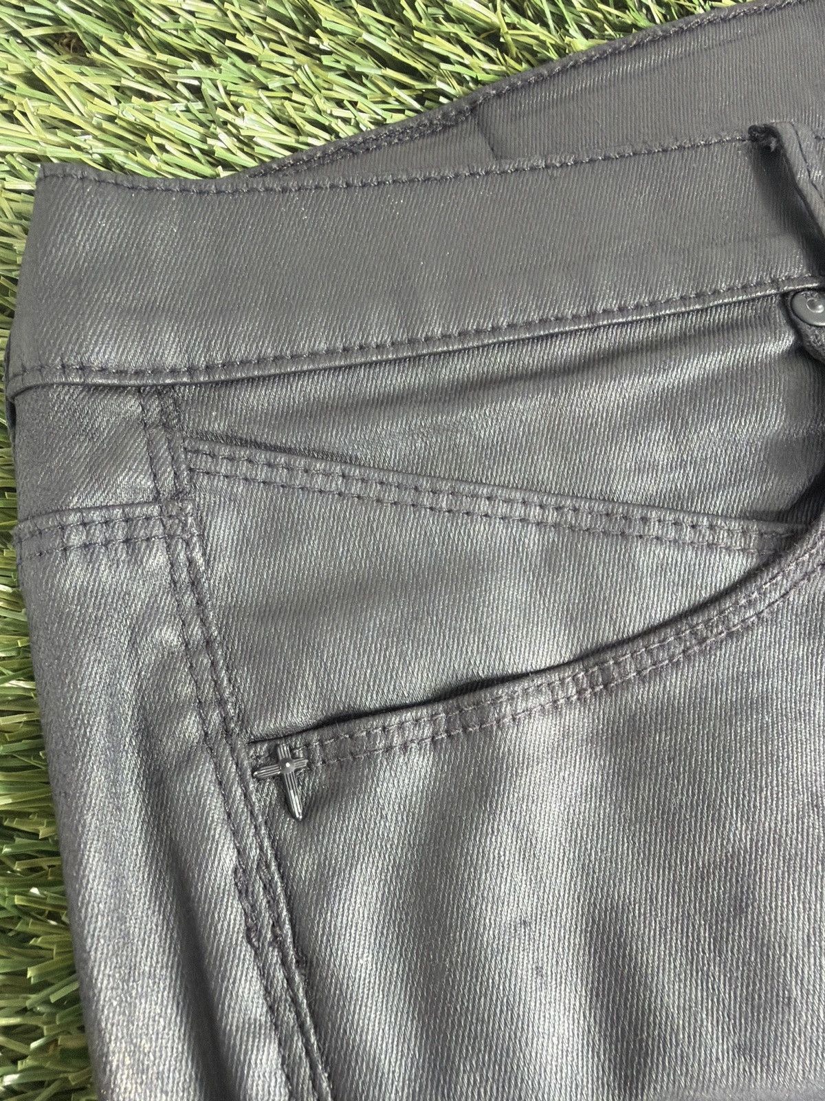 Rta RtA Coated Denim – Cross Detail (Size 38) Size US 38 / EU 54 - 2 Thumbnail