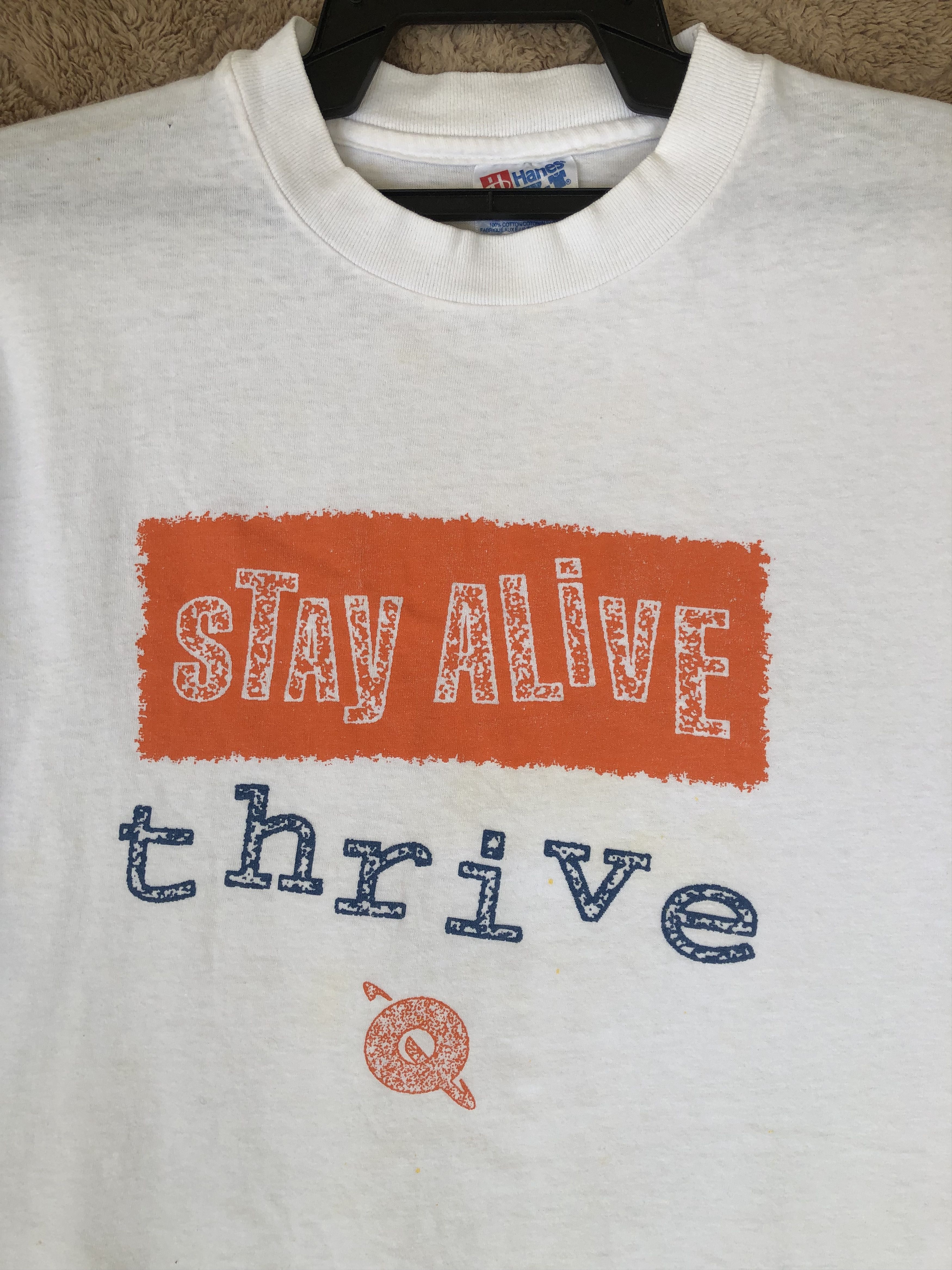 Vintage Vintage 90s thrive game Stay Alive Very Rare Tee Size US L / EU 52-54 / 3 - 1 Thumbnail