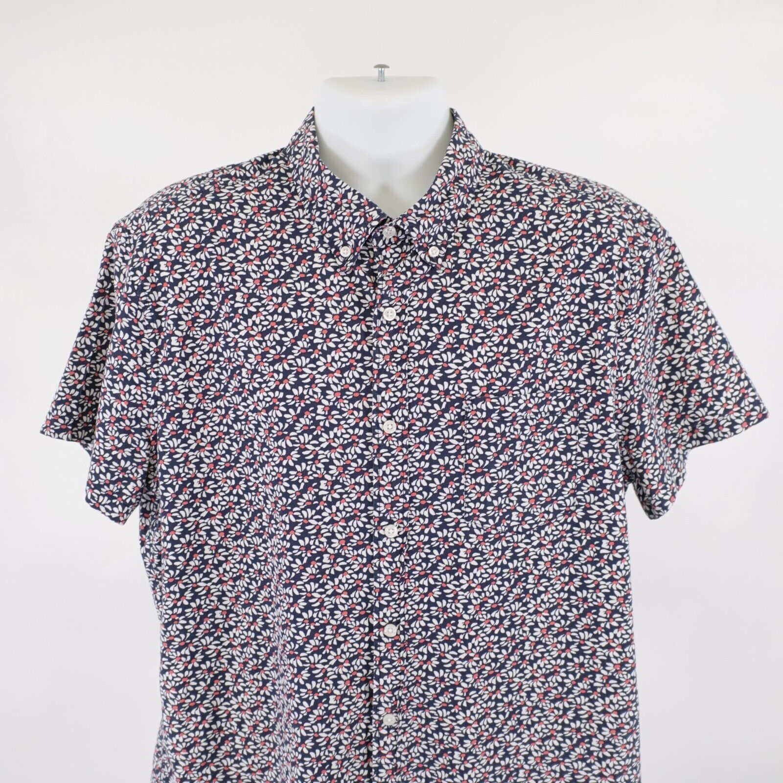 J.Crew J Crew Flex Washed Slim Floral Blue XL Button Down Short Sle Size US XL / EU 56 / 4 - 1 Thumbnail