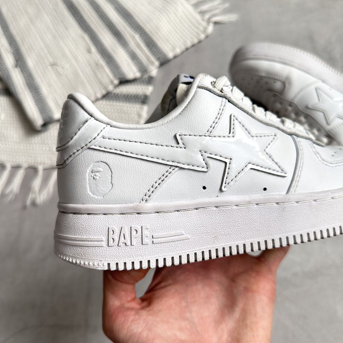 Bape Bape Sta A Bathing Ape White Sneakers Shoes Nigo Size US 6.5 / IT 36.5 - 7 Thumbnail