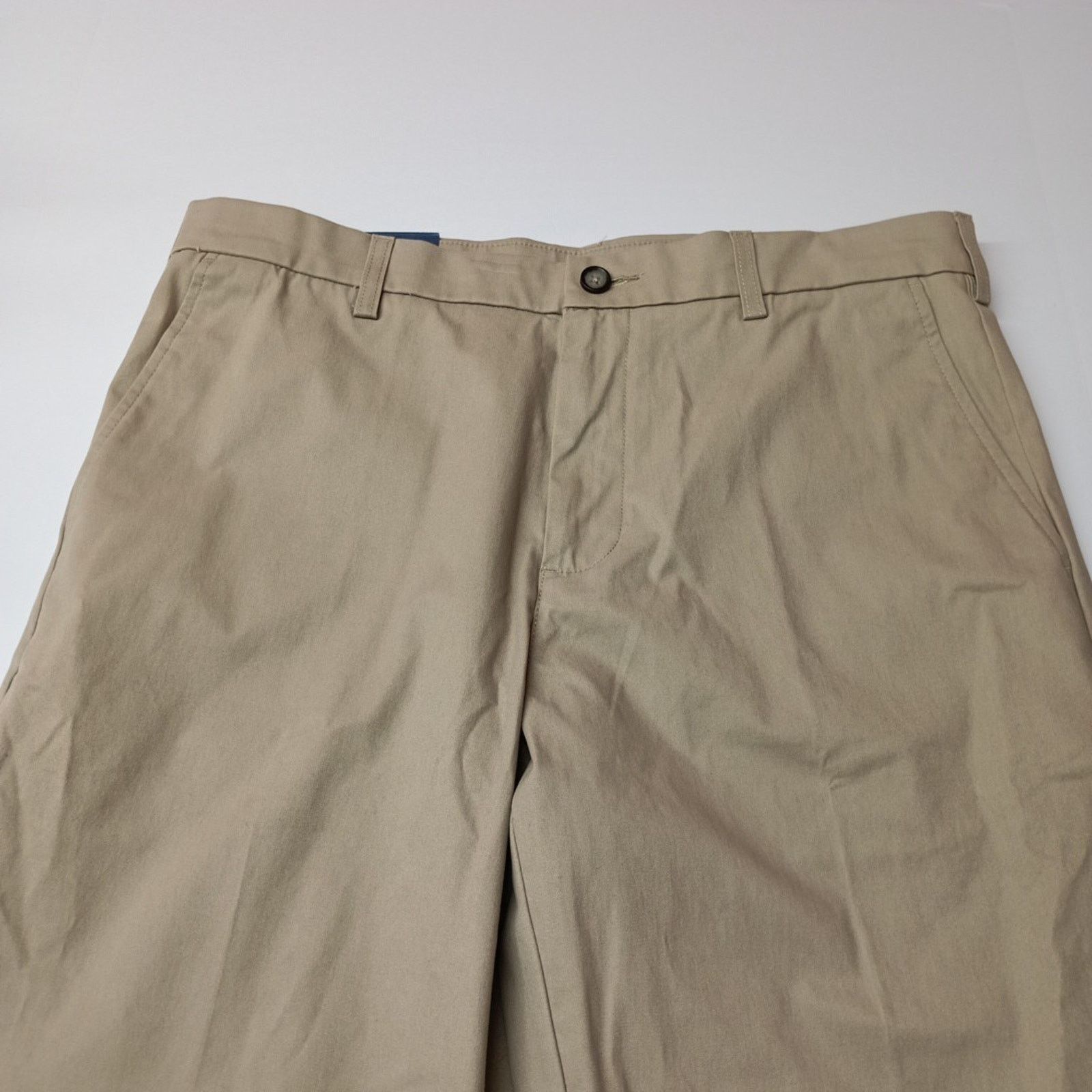 Croft & Barrow Croft & Barrow Khakis Mens Size 34x34 Flat Front Tan Stretch Size US 34 / EU 50 - 4 Thumbnail