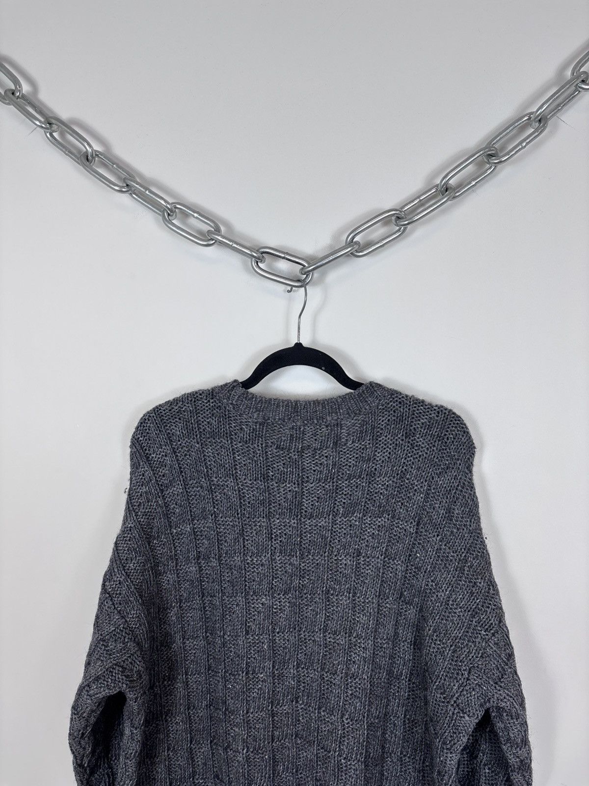 Armani Vintage 1990s Armani Jeans Men’s Grey Knit Sweater Pullover Size US XL / EU 56 / 4 - 13 Thumbnail