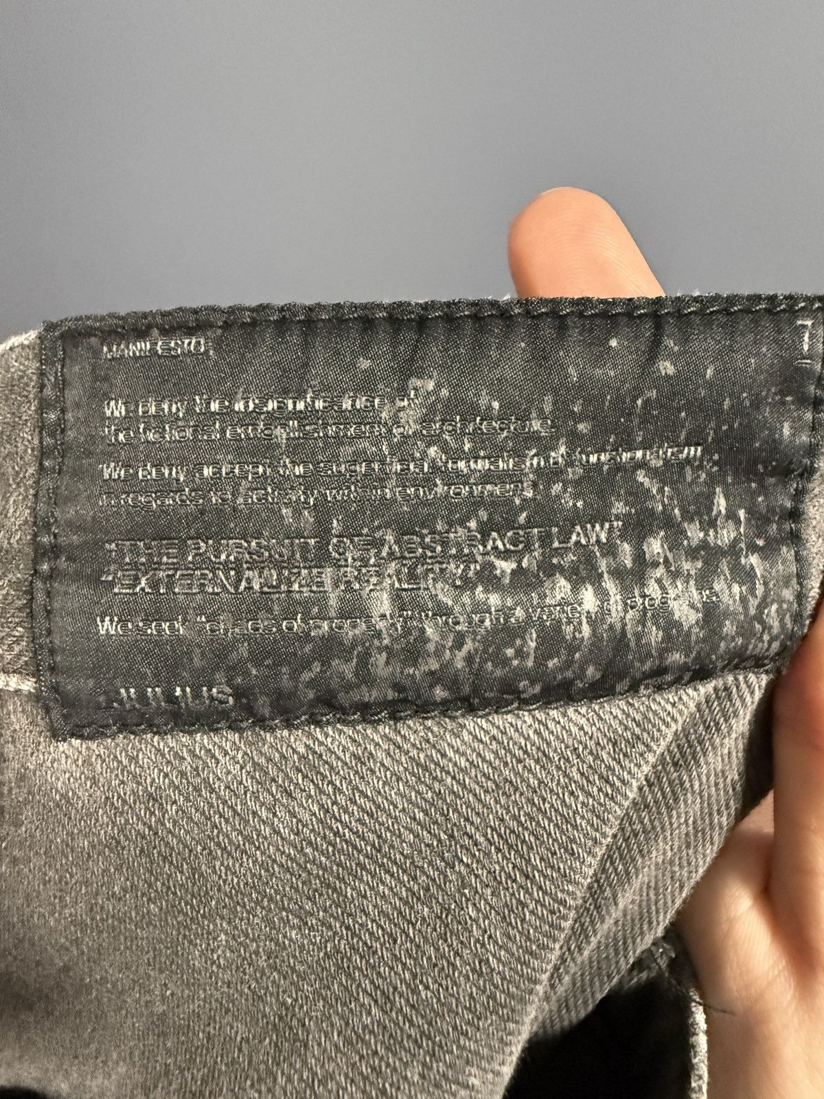 Julius Julius [rare] sample black waxed denim pants Size US 30 / EU 46 - 6 Thumbnail