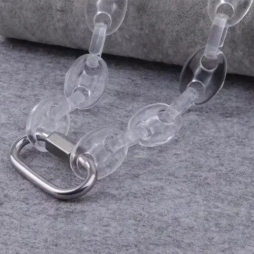 Jewelry Transparent Chain Lock Necklace Size ONE SIZE - 2 Thumbnail