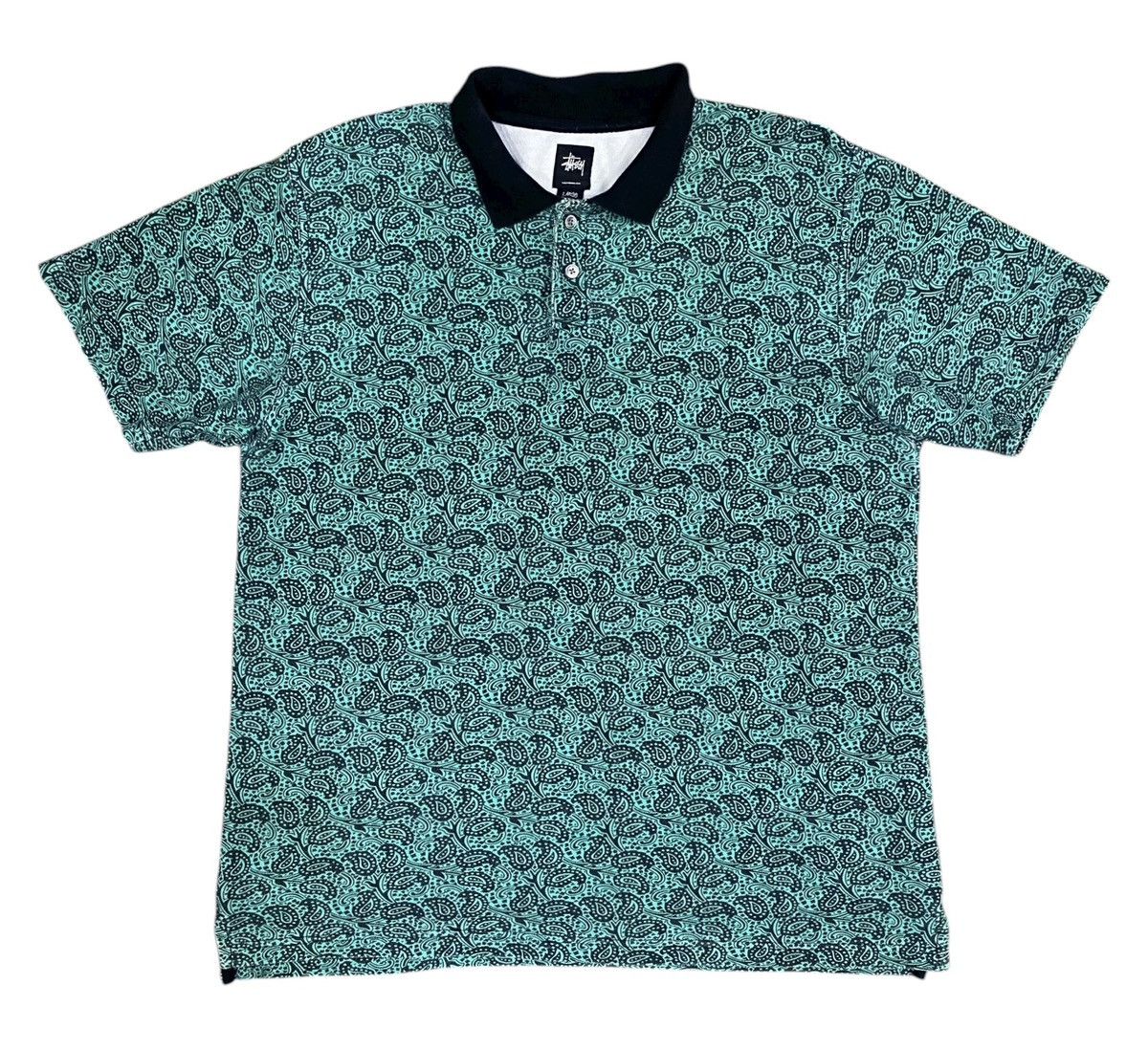 Stussy Stussy Big Mesh Polo Sweater Lime | Grailed