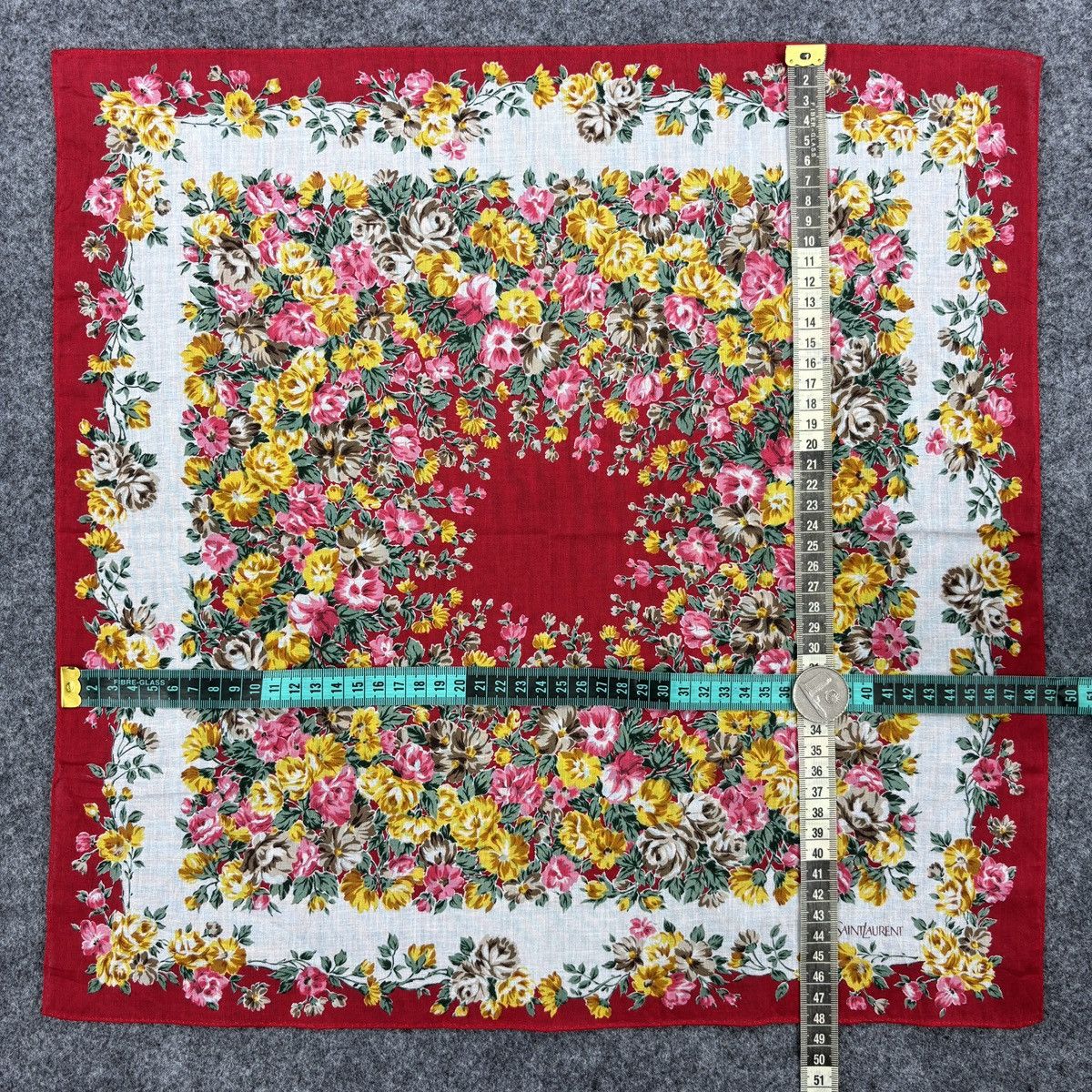 Vintage YSL Floral Handkerchief # E056 # Bandana # Neckerchief Size ONE SIZE - 7 Thumbnail
