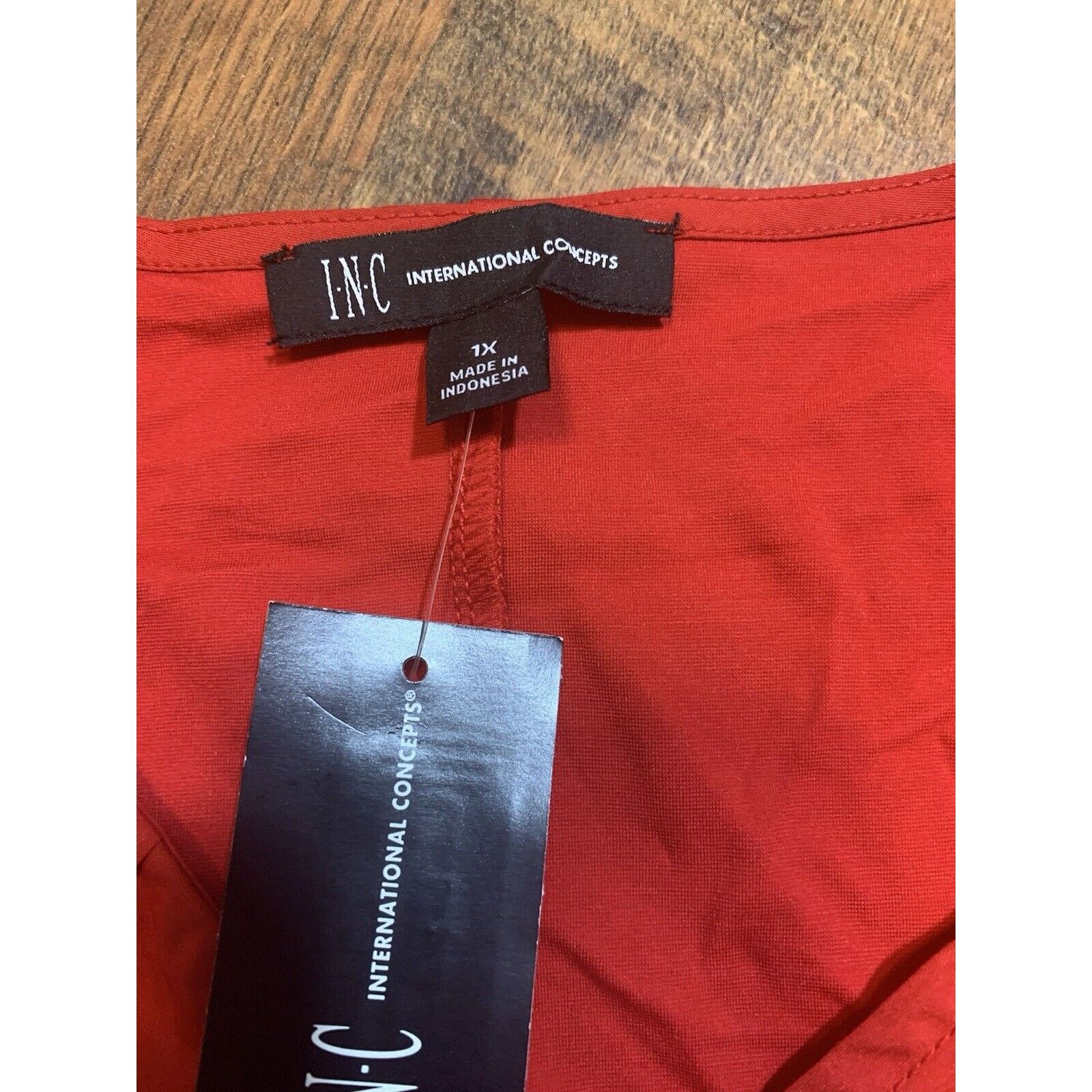 I.N.C I.N.C. One-Shoulder Asymmetrical Ruffled Red Top XL Size XL / US 12-14 / IT 48-50 - 5 Thumbnail