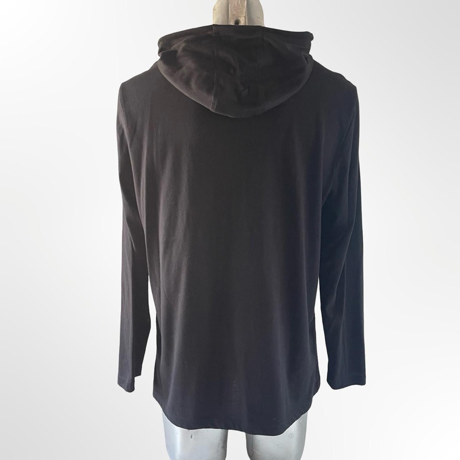 Other NWOT INC Black Hooded Long Sleeve Top in size L Size ONE SIZE - 2 Thumbnail
