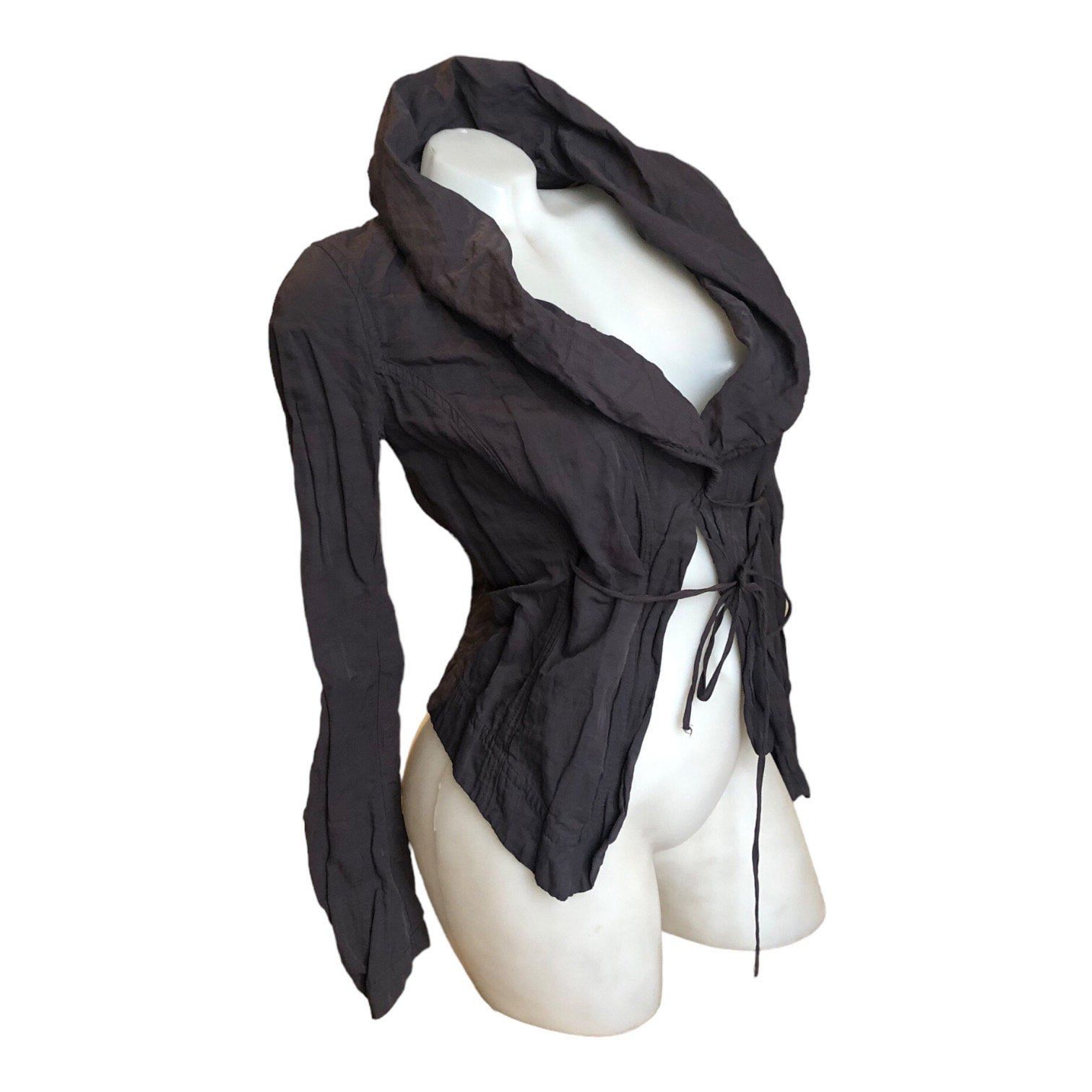 Cop Copine The Cop Copine Lace Wrap Around Modular Collar Jacket Size ONE SIZE - 3 Thumbnail