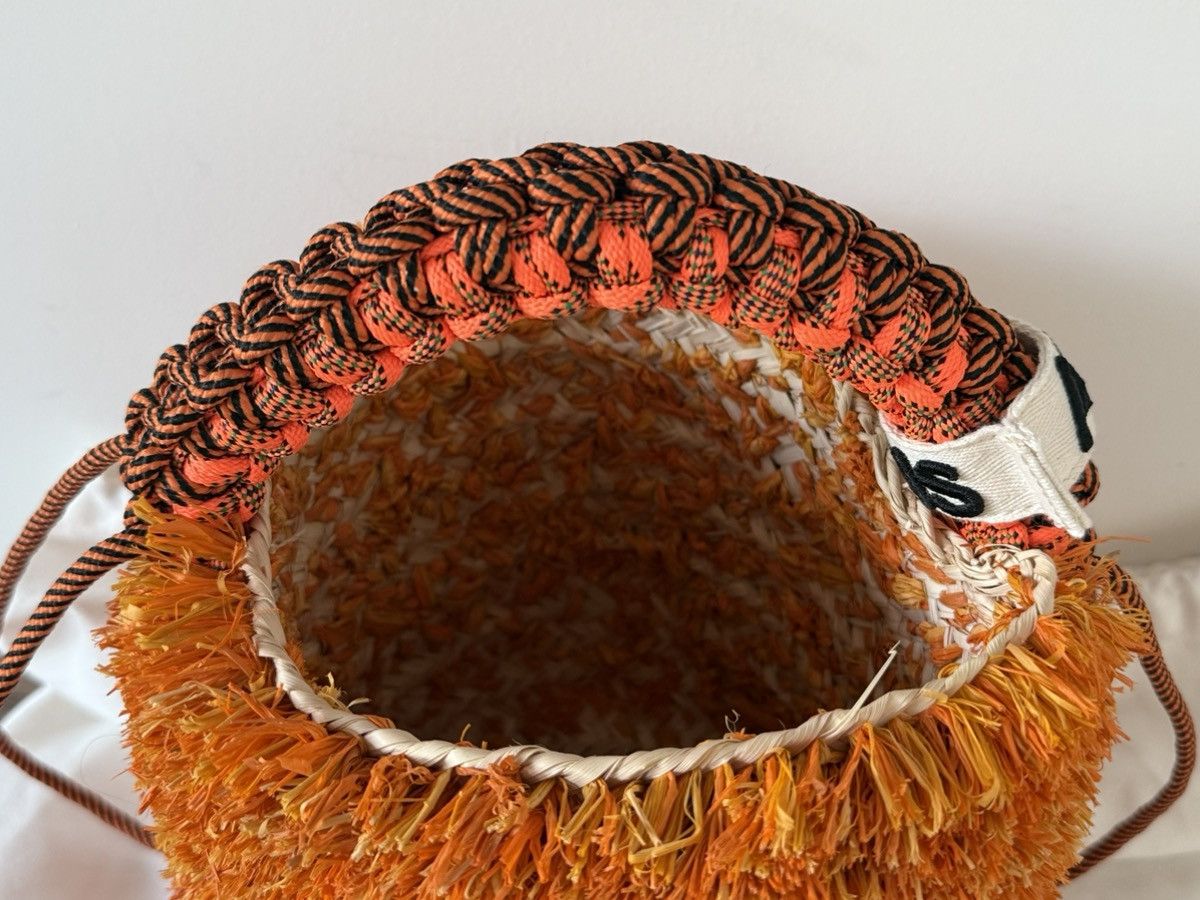 ALEMAIS Alemais Bag Bucket Orange Raffia Lalo Mini Fringe Macrame Size ONE SIZE - 9 Thumbnail
