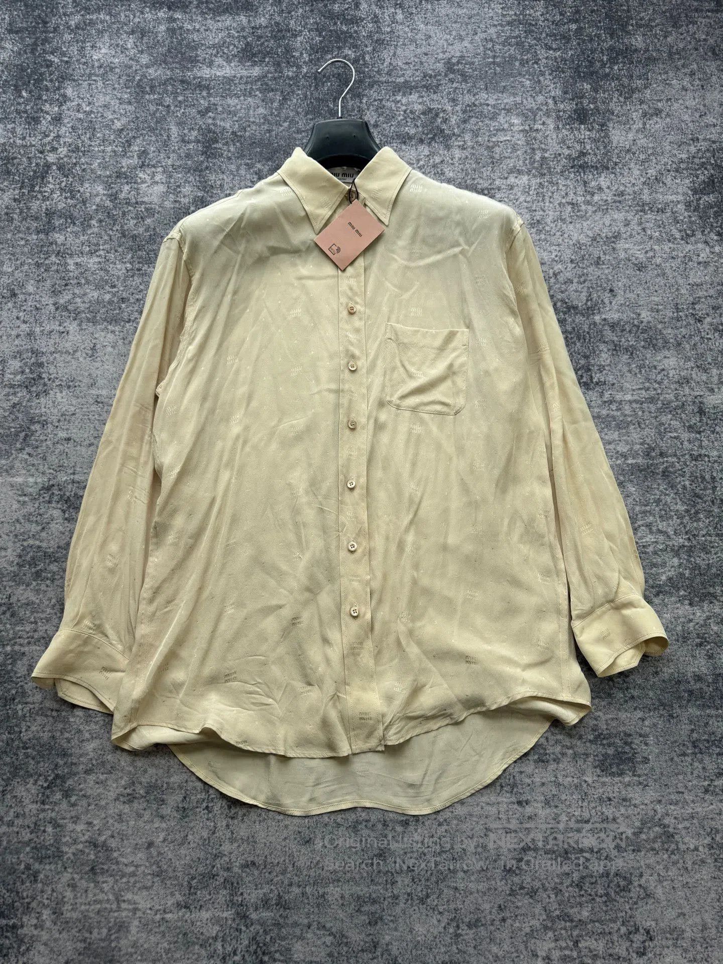 Miu Miu Miu Miu Long Sleeve Silk Shirt. Size S / US 4 / IT 40 - 1 Thumbnail