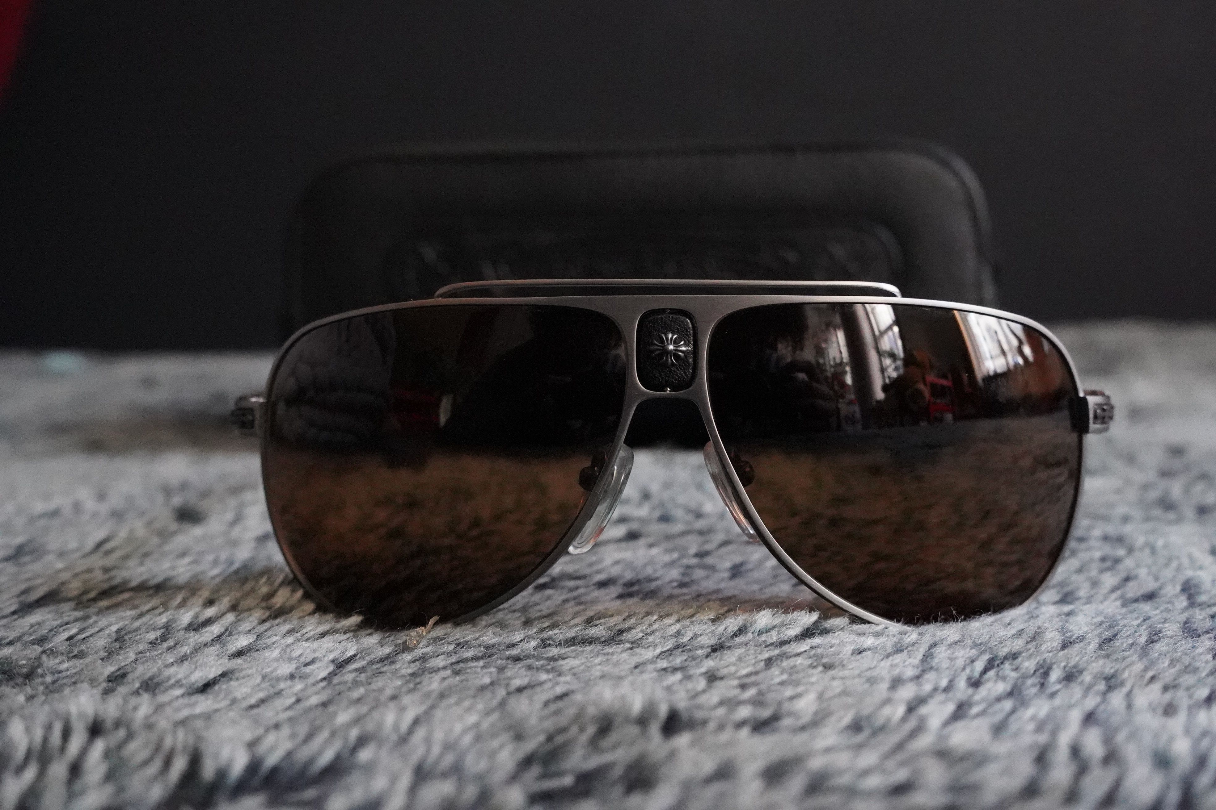 Chrome Hearts Chrome Hearts Double “D” 1 Aviator – Ebony & Ivory – Rare Size ONE SIZE - 1 Thumbnail