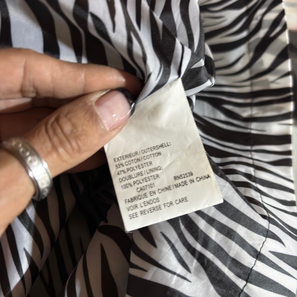 Other Platinum Utex Belted Midi Coat L Winter Outerwear Animal Print City Explorer Size L / US 10 / IT 46 - 9 Thumbnail