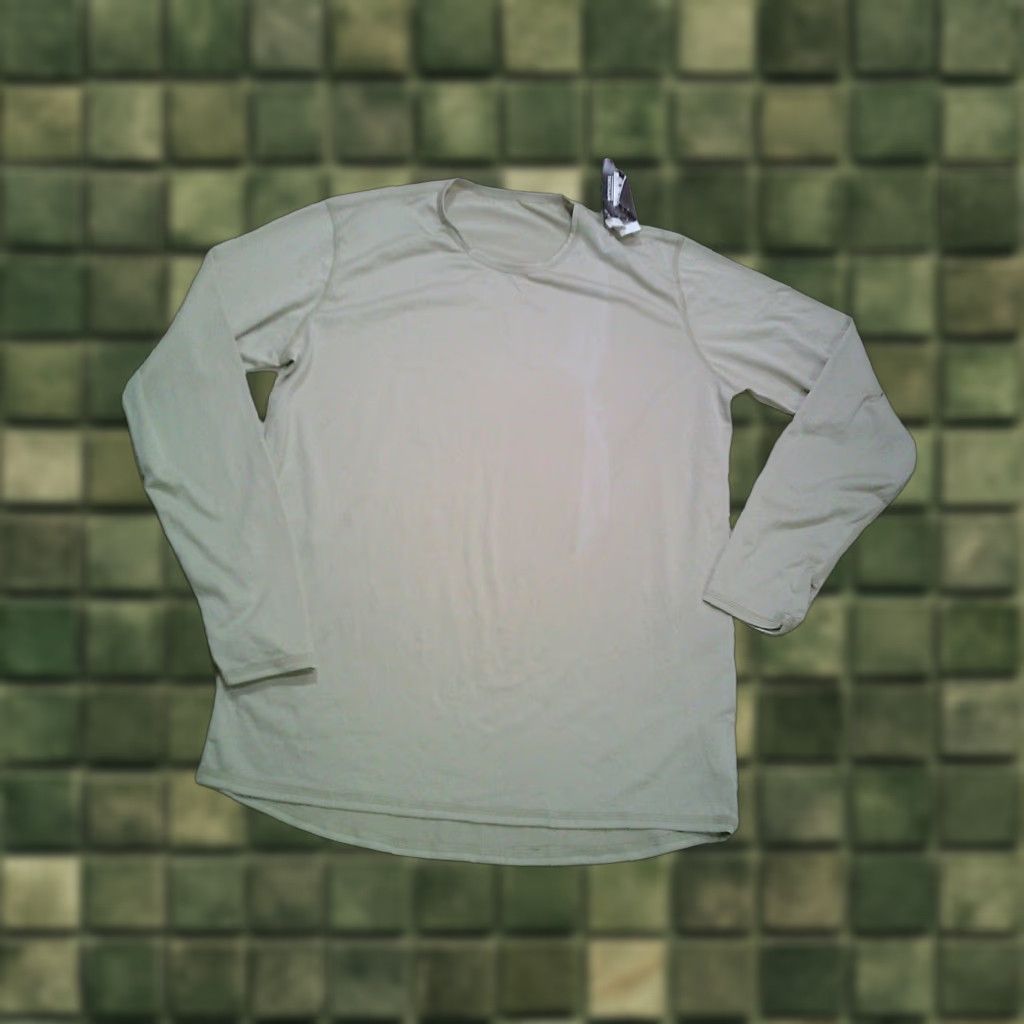 Layer 8 Polartec Power Dry Base Layer Shirt Mens Medium Beige M Long Sleeve Moisture Wicking Thermal Military 90s? Size US M / EU 48-50 / 2 - 1 Thumbnail