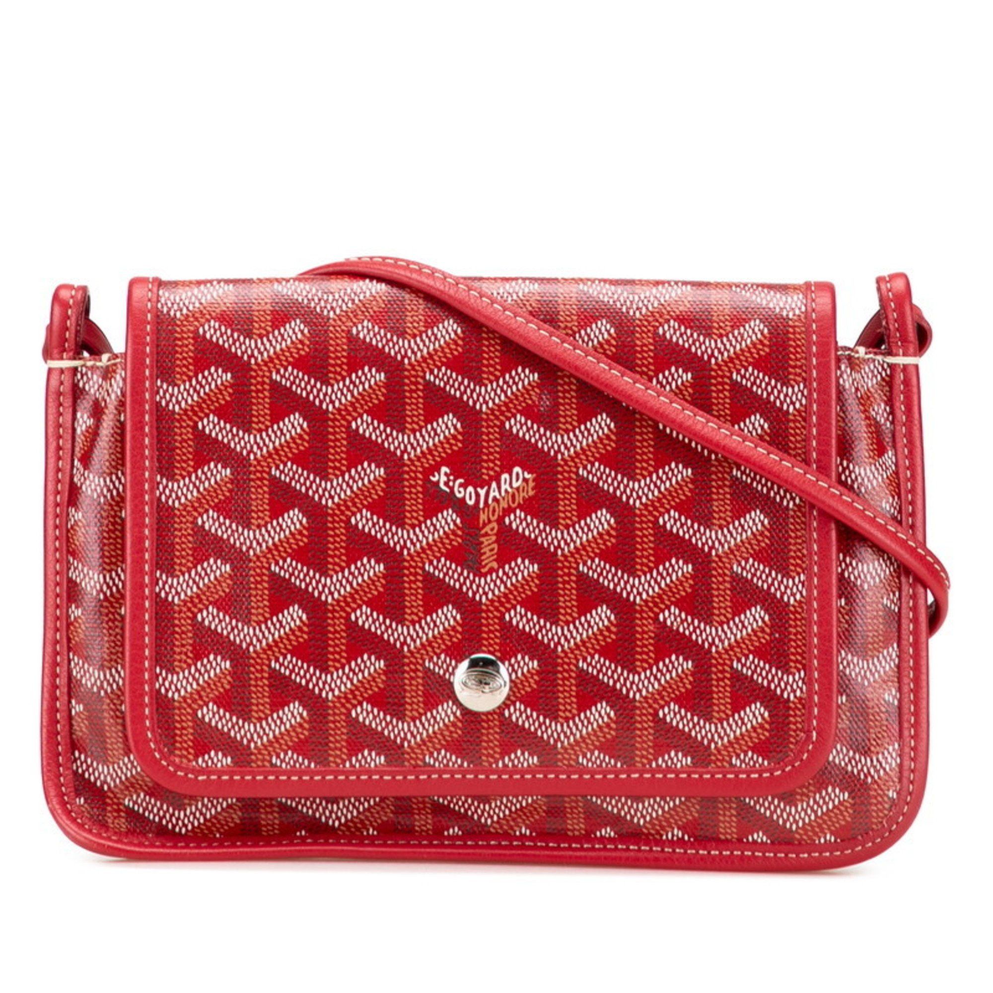 Goyard Goyard Plumet Pouch Wallet Red Leather Women's GOYARD Size ONE SIZE - 1 Thumbnail