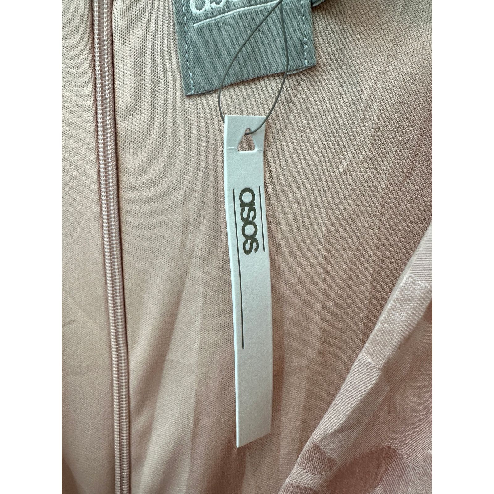 Asos ASOS | Pink Floral Jacquard V-neck Kimono Sleeve Midi Dress Size M / US 6-8 / IT 42-44 - 9 Thumbnail