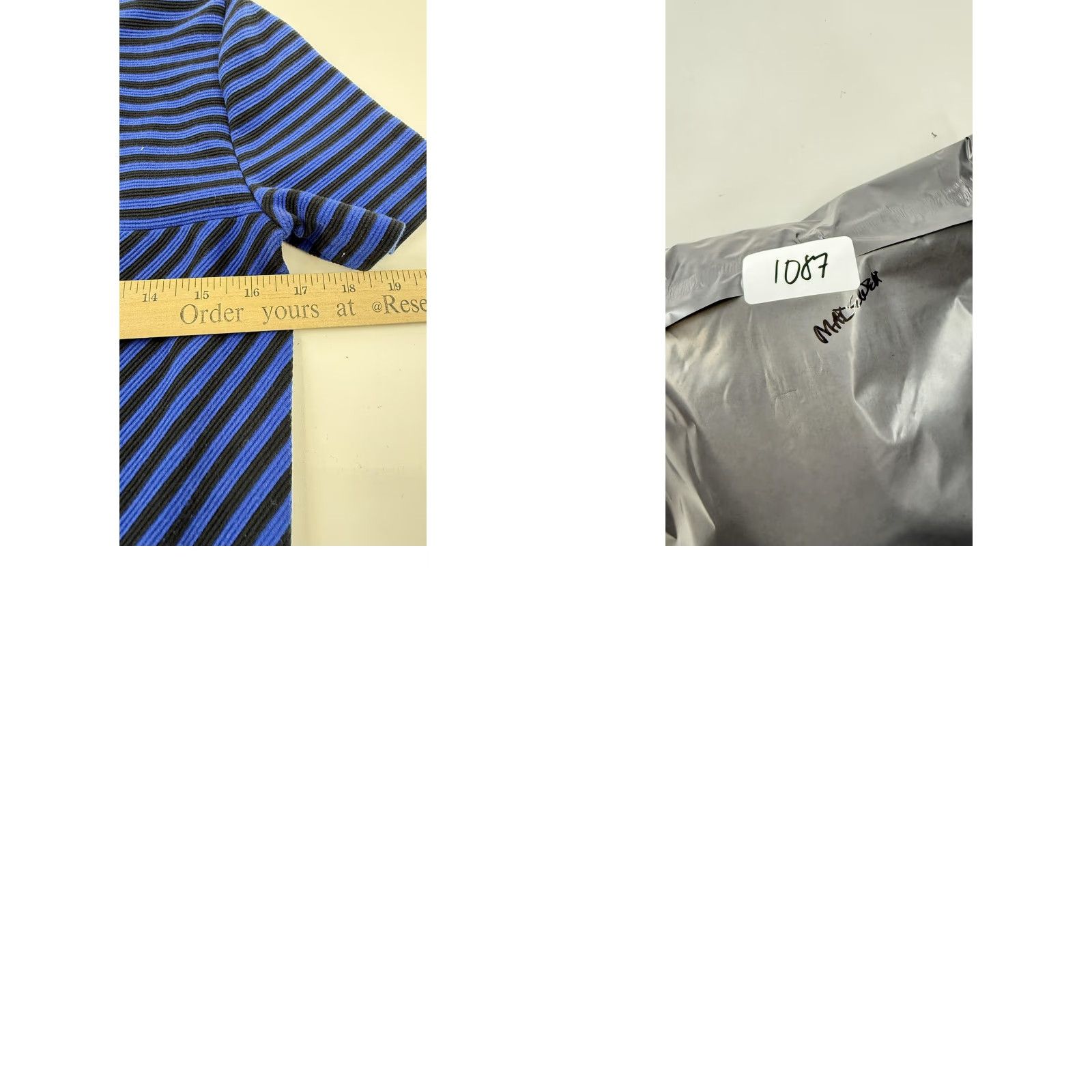 Madewell Madewell Dress Womens 8 Blue Black Striped Short Sleeve Knit Fit & Flare Size 30" / US 8 / IT 44 - 8 Thumbnail
