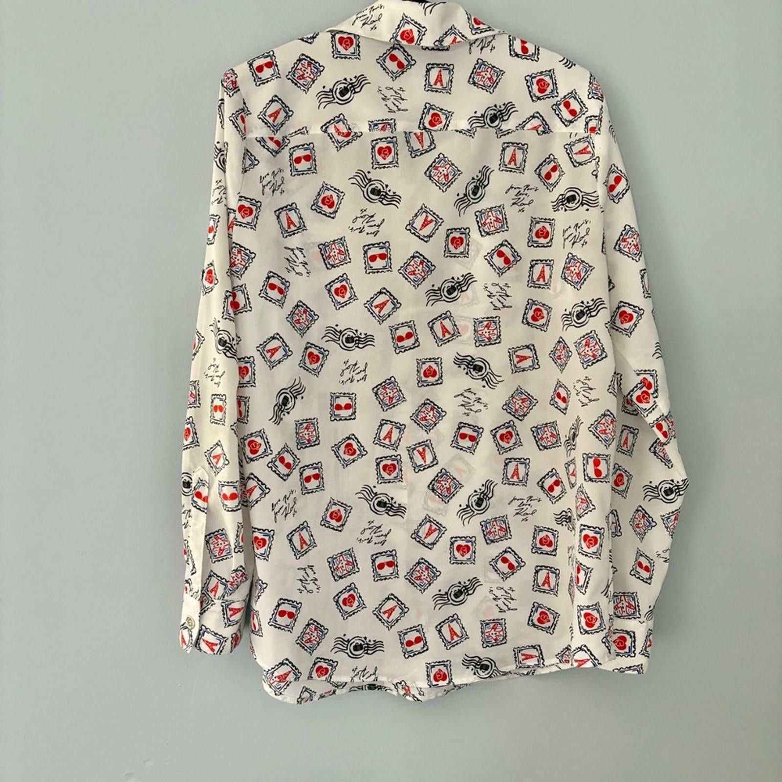 Karl Lagerfeld Karl Lagerfeld Paris Themed Women’s M Blouse Size M / US 6-8 / IT 42-44 - 5 Thumbnail