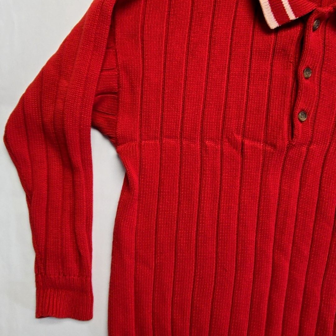Gap Vintage Gap Red Knit Polo Sweater Embroidered Ribbed XL Y2K Size US XL / EU 56 / 4 - 4 Thumbnail